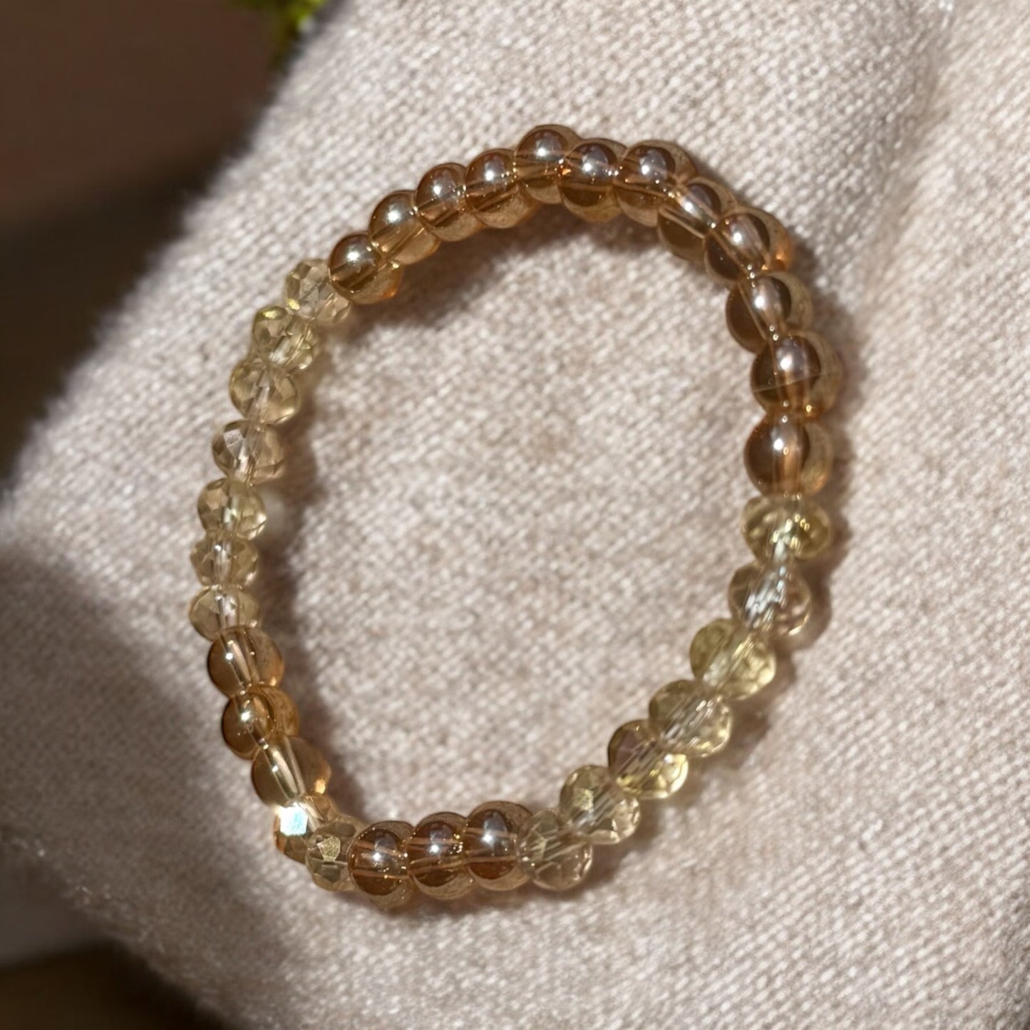 Glass beaded bracelet