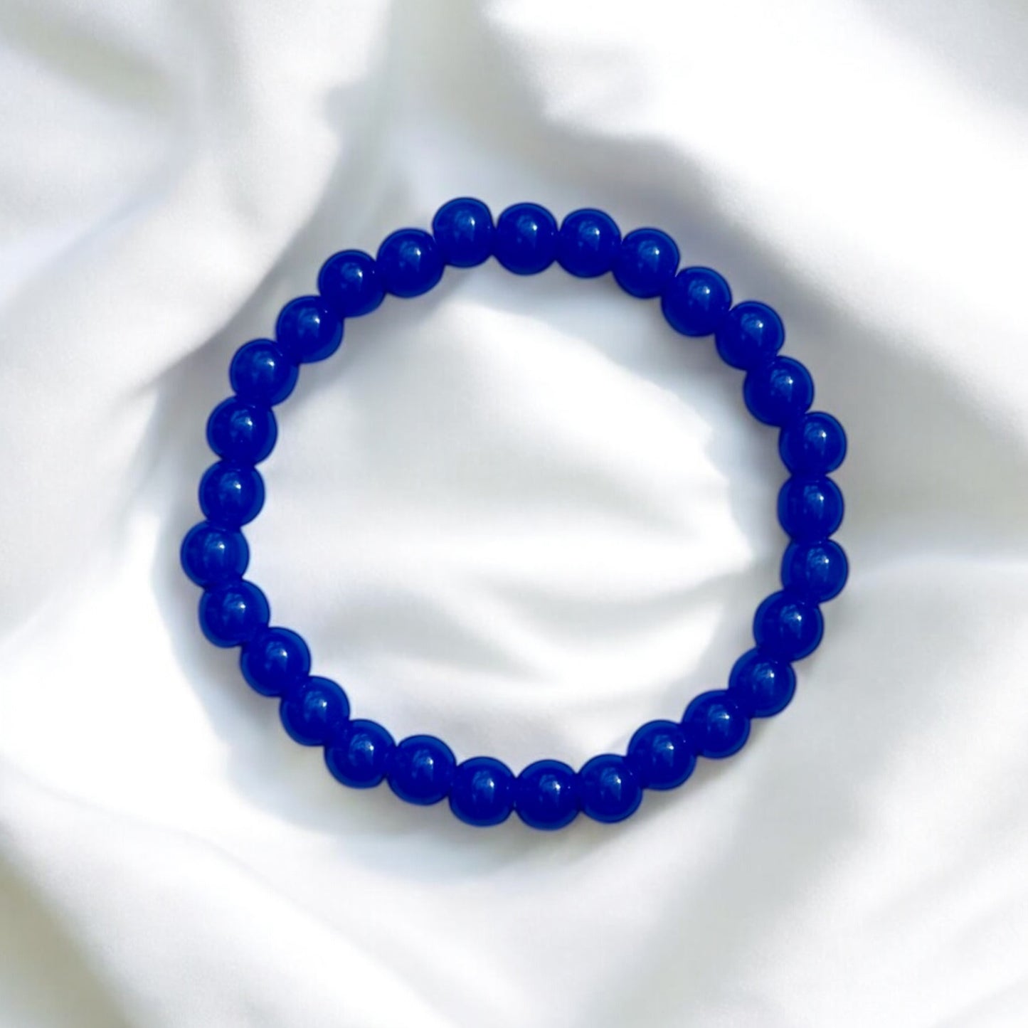 Beaded Glass Blue Bracelet