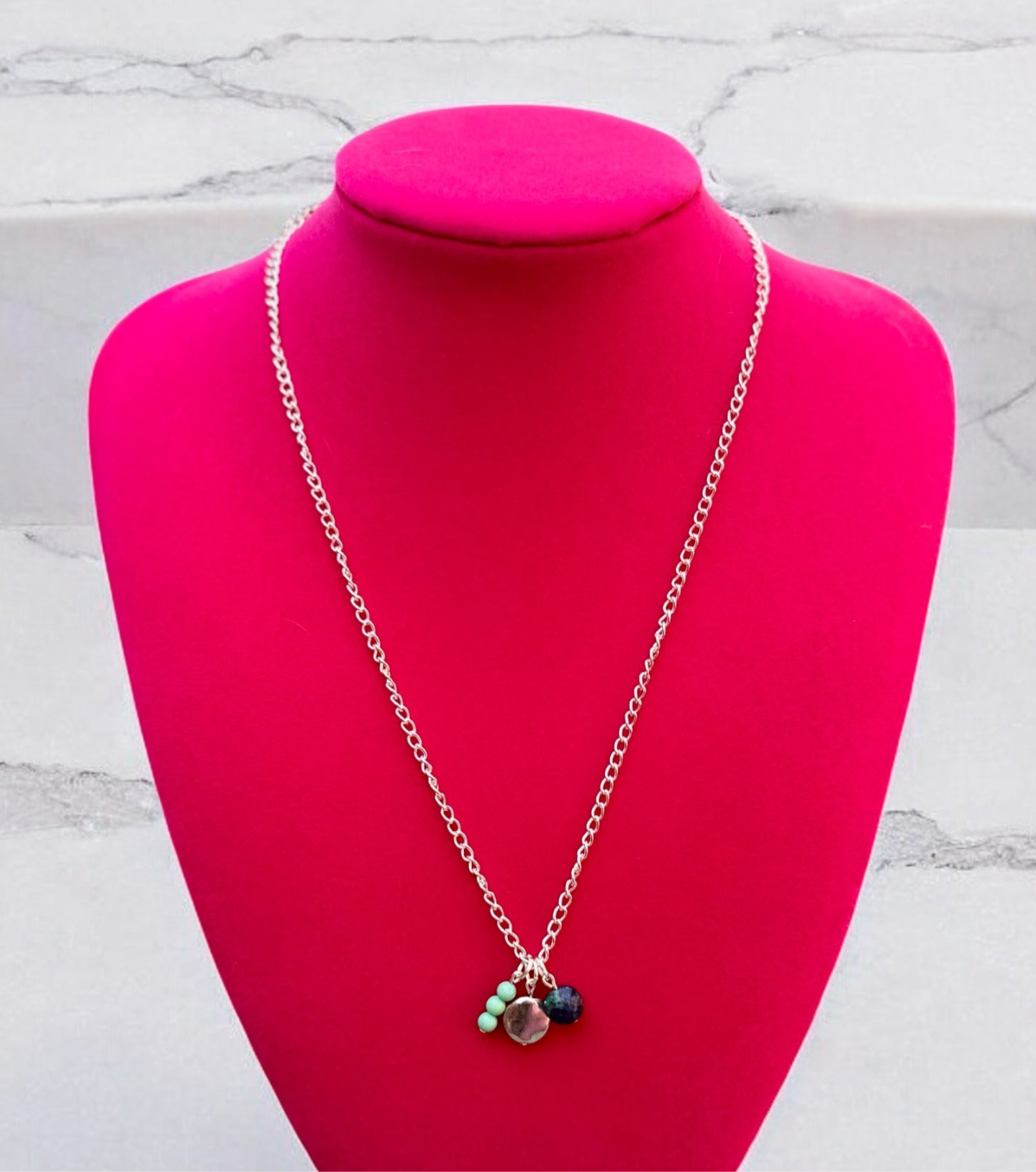 Green and blue necklace
