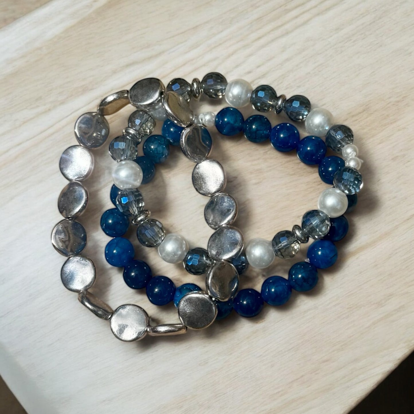 Blue bracelet set